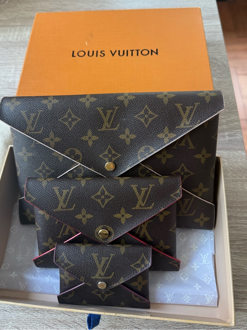 Louis Vuitton Monogram Pochette Kirigami Full Set of 3 - Picture 1 of 13